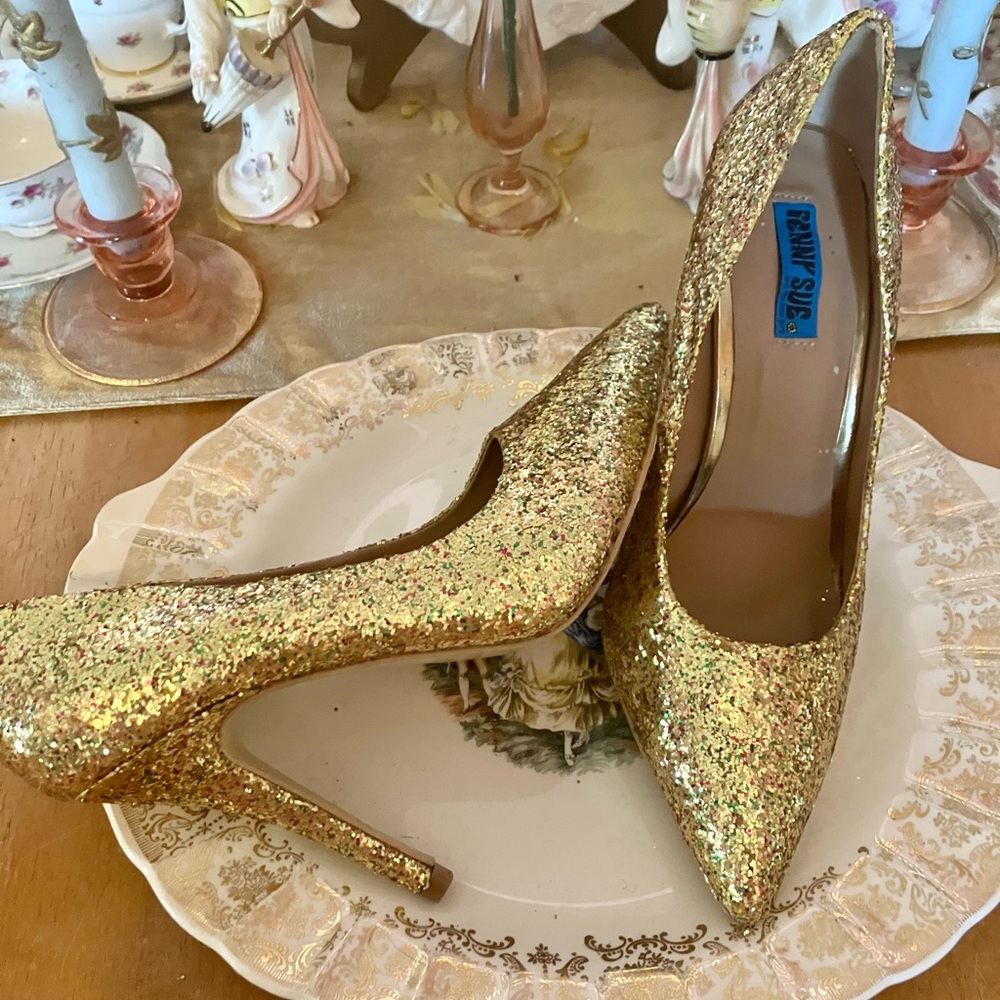 Penny Sue Multi Glitter High Heel Pumps.Size 9.5 New For All Special Occasions!